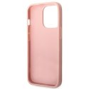 GUESS futerał do IPHONE 14 Pro Max GUHCP14XHGGSHP (Glitter Flakes Script Metal Logo) różowy