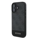 GUESS futerał do IPHONE 16 Plus GUHCP16MG4GLGR (PC/TPU 4G PU Bottom Stripe) szary
