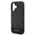 GUESS futerał do IPHONE 16 Plus GUHCP16MG4GLGR (PC/TPU 4G PU Bottom Stripe) szary