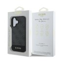 GUESS futerał do IPHONE 16 Plus GUHCP16MG4GLGR (PC/TPU 4G PU Bottom Stripe) szary