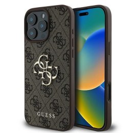 GUESS futerał do IPHONE 16 Pro GUHCP16L4GMGBR (4G PU Big Logo) brązowy