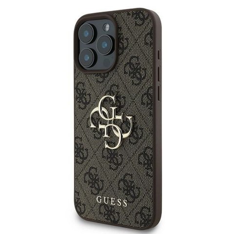 GUESS futerał do IPHONE 16 Pro GUHCP16L4GMGBR (4G PU Big Logo) brązowy
