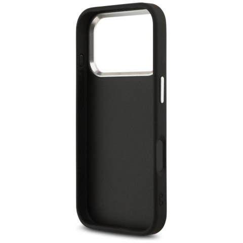 GUESS futerał do IPHONE 17 Pro GUHCP17LP4G4SMCK (4G PU Leather Case with Big 4G and Classic Logo and Silver Metal Camera Frame)