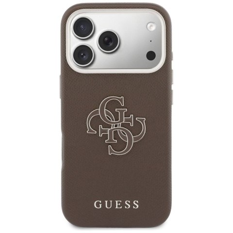 GUESS futerał do IPHONE 17 Pro Max GUHCP17X5PS4RGGW (PU FW Resin Logo) brązowy