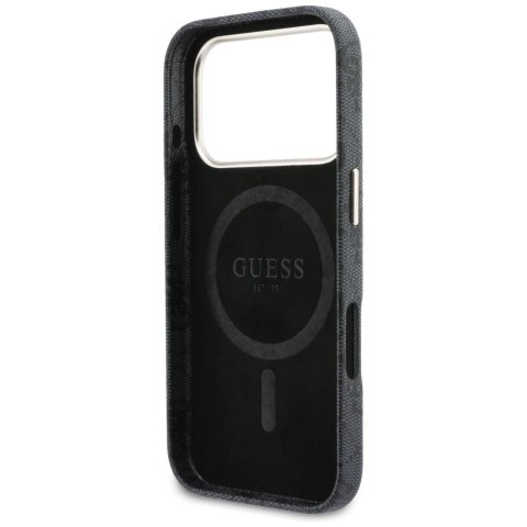 GUESS futerał do IPHONE 17 Pro Max kompatybilny z MagSafe GUHMP17X5P4FWMSK (PU FW 4G Script) czarny