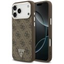 GUESS futerał do IPHONE 17 Pro Max kompatybilny z MagSafe GUHMP17XP4TSRCMW (PU 4G W/Triangle Logo SL) brązowy