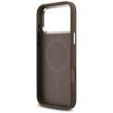 GUESS futerał do IPHONE 17 Pro Max kompatybilny z MagSafe GUHMP17XP4TSRCMW (PU 4G W/Triangle Logo SL) brązowy