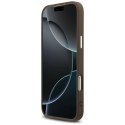 GUESS futerał do IPHONE 17 Pro Max kompatybilny z MagSafe GUHMP17XP4TSRCMW (PU 4G W/Triangle Logo SL) brązowy