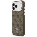 GUESS futerał do IPHONE 17 Pro Max kompatybilny z MagSafe GUHMP17XP4TSRCMW (PU 4G W/Triangle Logo SL) brązowy