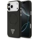 GUESS futerał do IPHONE 17 Pro Max kompatybilny z MagSafe GUHMP17XPSDTSCMK (PU W/ Triangle Logo) czarny
