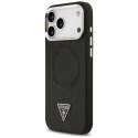 GUESS futerał do IPHONE 17 Pro Max kompatybilny z MagSafe GUHMP17XPSDTSCMK (PU W/ Triangle Logo) czarny