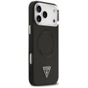 GUESS futerał do IPHONE 17 Pro Max kompatybilny z MagSafe GUHMP17XPSDTSCMK (PU W/ Triangle Logo) czarny
