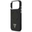 GUESS futerał do IPHONE 17 Pro Max kompatybilny z MagSafe GUHMP17XPSDTSCMK (PU W/ Triangle Logo) czarny