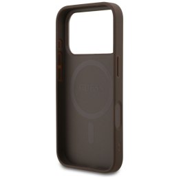 GUESS futerał do IPHONE 17 Pro kompatybilny z MagSafe GUHMP17LG4GFRW (PU 4G Ring Classic Logo) brązowy