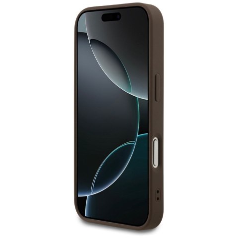 GUESS futerał do IPHONE 17 Pro kompatybilny z MagSafe GUHMP17LG4GFRW (PU 4G Ring Classic Logo) brązowy