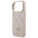 GUESS futerał do IPHONE 17 Pro kompatybilny z MagSafe GUHMP17LP4GRMDEP (PU W/ 4G Strass Logo) różowy