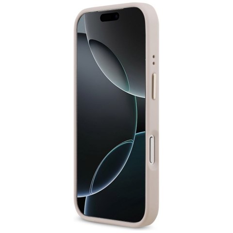 GUESS futerał do IPHONE 17 Pro kompatybilny z MagSafe GUHMP17LP4GRMDEP (PU W/ 4G Strass Logo) różowy