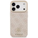 GUESS futerał do IPHONE 17 Pro kompatybilny z MagSafe GUHMP17LP4GRMDEP (PU W/ 4G Strass Logo) różowy