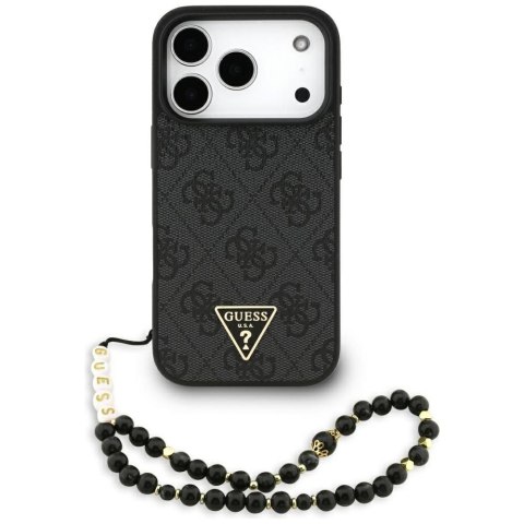 GUESS futerał do IPHONE 17 Pro kompatybilny z MagSafe GUHMP17LP4TSDPPSK (4G PU W/ Strap Triangle Logo) czarny
