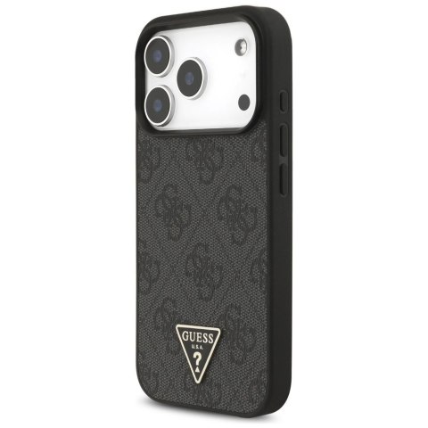 GUESS futerał do IPHONE 17 Pro kompatybilny z MagSafe GUHMP17LP4TSDPPSK (4G PU W/ Strap Triangle Logo) czarny