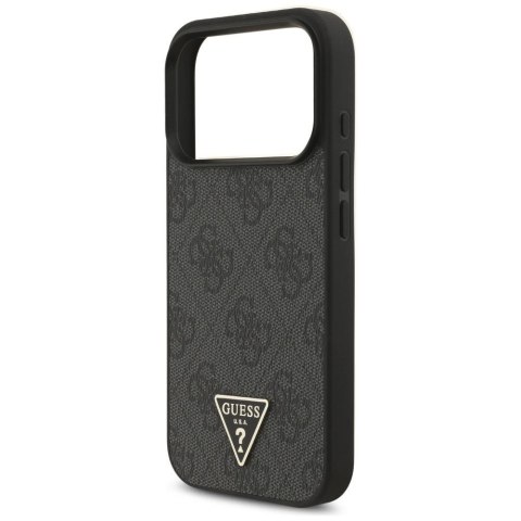 GUESS futerał do IPHONE 17 Pro kompatybilny z MagSafe GUHMP17LP4TSDPPSK (4G PU W/ Strap Triangle Logo) czarny