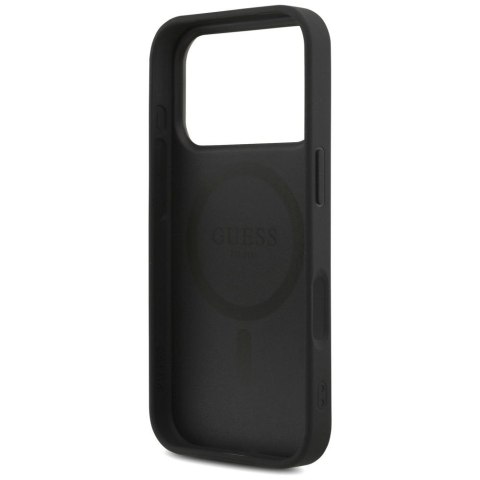GUESS futerał do IPHONE 17 Pro kompatybilny z MagSafe GUHMP17LP4TSDPPSK (4G PU W/ Strap Triangle Logo) czarny