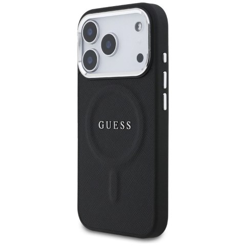GUESS futerał do IPHONE 17 Pro kompatybilny z MagSafe GUHMP17LPSAREGSK (PU W/ Classic Logo) czarny