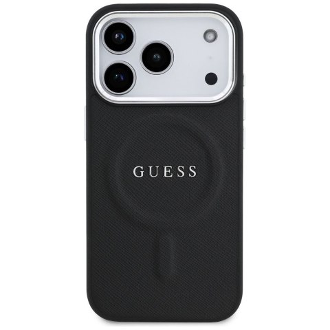GUESS futerał do IPHONE 17 Pro kompatybilny z MagSafe GUHMP17LPSAREGSK (PU W/ Classic Logo) czarny