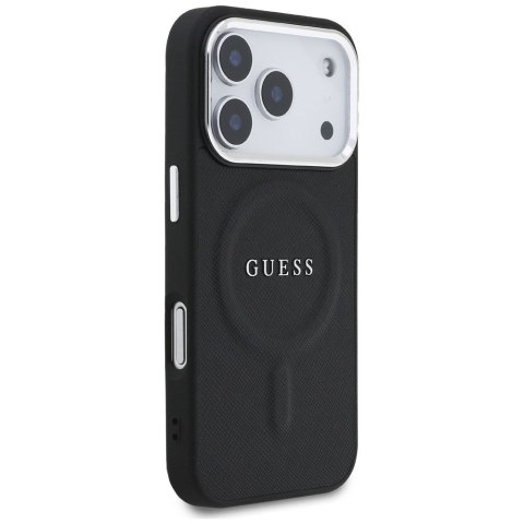 GUESS futerał do IPHONE 17 Pro kompatybilny z MagSafe GUHMP17LPSAREGSK (PU W/ Classic Logo) czarny