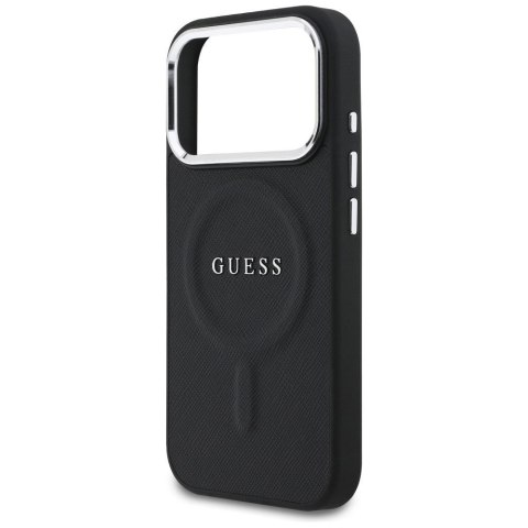 GUESS futerał do IPHONE 17 Pro kompatybilny z MagSafe GUHMP17LPSAREGSK (PU W/ Classic Logo) czarny
