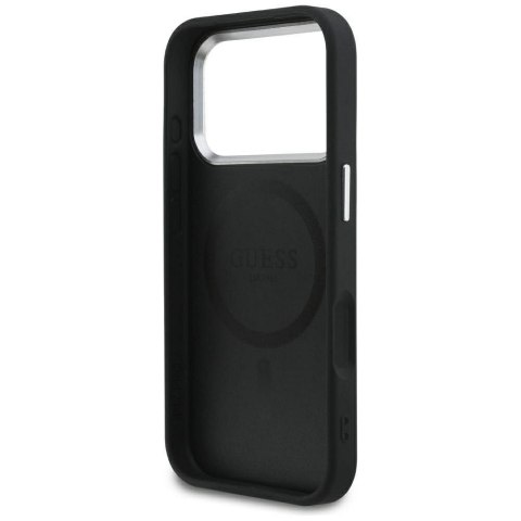 GUESS futerał do IPHONE 17 Pro kompatybilny z MagSafe GUHMP17LPSAREGSK (PU W/ Classic Logo) czarny