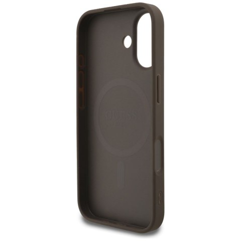 GUESS futerał do IPHONE 17 kompatybilny z MagSafe GUHMP17SG4GFRW (PU 4G Ring Classic Logo) brązowy