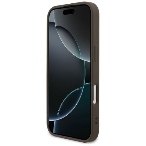 GUESS futerał do IPHONE 17 kompatybilny z MagSafe GUHMP17SG4GFRW (PU 4G Ring Classic Logo) brązowy