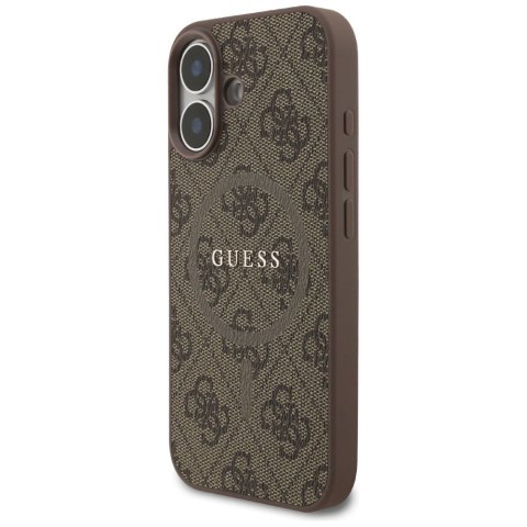 GUESS futerał do IPHONE 17 kompatybilny z MagSafe GUHMP17SG4GFRW (PU 4G Ring Classic Logo) brązowy