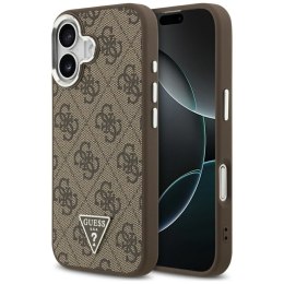 GUESS futerał do IPHONE 17 kompatybilny z MagSafe GUHMP17SP4TSRCMW (PU 4G W/Triangle Logo SL) brązowy