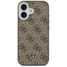 GUESS futerał do IPHONE 17 kompatybilny z MagSafe GUHMP17SP4TSRCMW (PU 4G W/Triangle Logo SL) brązowy