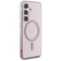 GUESS futerał do SAMSUNG S25 GUHMS25SHFGEREP (Magnetic IML Glitter Circle) różowy
