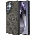 GUESS futerał do SAMSUNG S25 Ultra GUHMS25LG4GFRW (Magnetic PU 4G Ring Classic Logo) brązowy