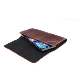 Kabura uniwersalna do paska skórzana ROYAL Crazy Horse pozioma rozmiar 3XL do Umidigi Bison 2 Pro / GT2 Pro 5G / X10 Pro / 202 D