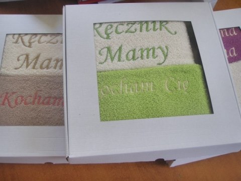 Ręcznik haftowany 50X100 2szt w pudełku DLA MAMY 9518