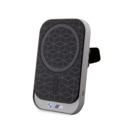 Uchwyt na telefon do samochodu indukcyjny BMW zgodny z MagSafe 15W do szyby / deski / kratki M Edition BMMWCCMPGPK czarny