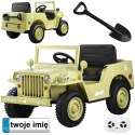 Wojskowe Auto na akumulator Willys + pilot PA0263