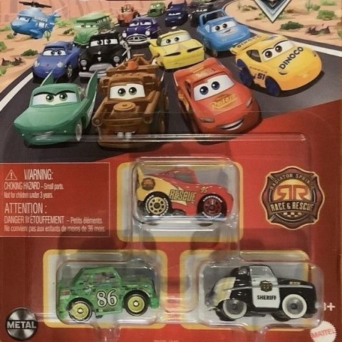 Cars mikroautka 3szt