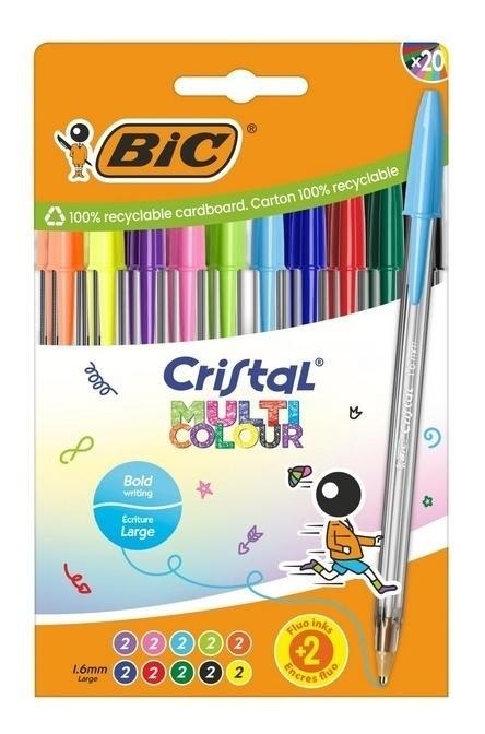 Długopis Cristal Multi Color mix 20szt BIC