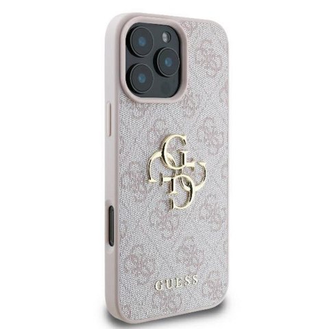 GUESS futerał do IPHONE 16 Pro Max GUHCP16X4GMGPI (4G PU Big Logo) różowy