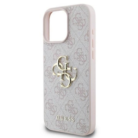 GUESS futerał do IPHONE 16 Pro Max GUHCP16X4GMGPI (4G PU Big Logo) różowy
