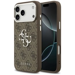 GUESS futerał do IPHONE 17 Pro Max GUHCP17XP4G4SMCW (4G PU Leather Case with Big 4G and Classic Logo and Silver Metal Camera Fra