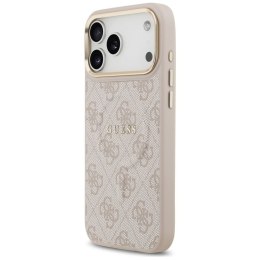 GUESS futerał do IPHONE 17 Pro Max kompatybilny z MagSafe GUHMP17XP4MSEGCP (PU 4G W/ Classic) różowy