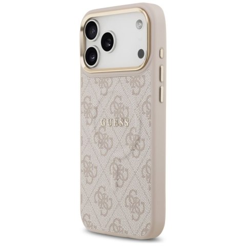GUESS futerał do IPHONE 17 Pro Max kompatybilny z MagSafe GUHMP17XP4MSEGCP (PU 4G W/ Classic) różowy