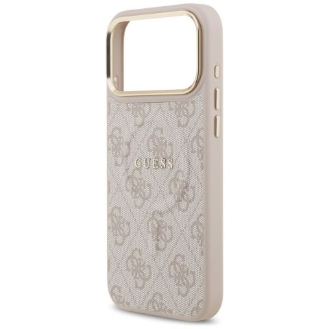 GUESS futerał do IPHONE 17 Pro Max kompatybilny z MagSafe GUHMP17XP4MSEGCP (PU 4G W/ Classic) różowy
